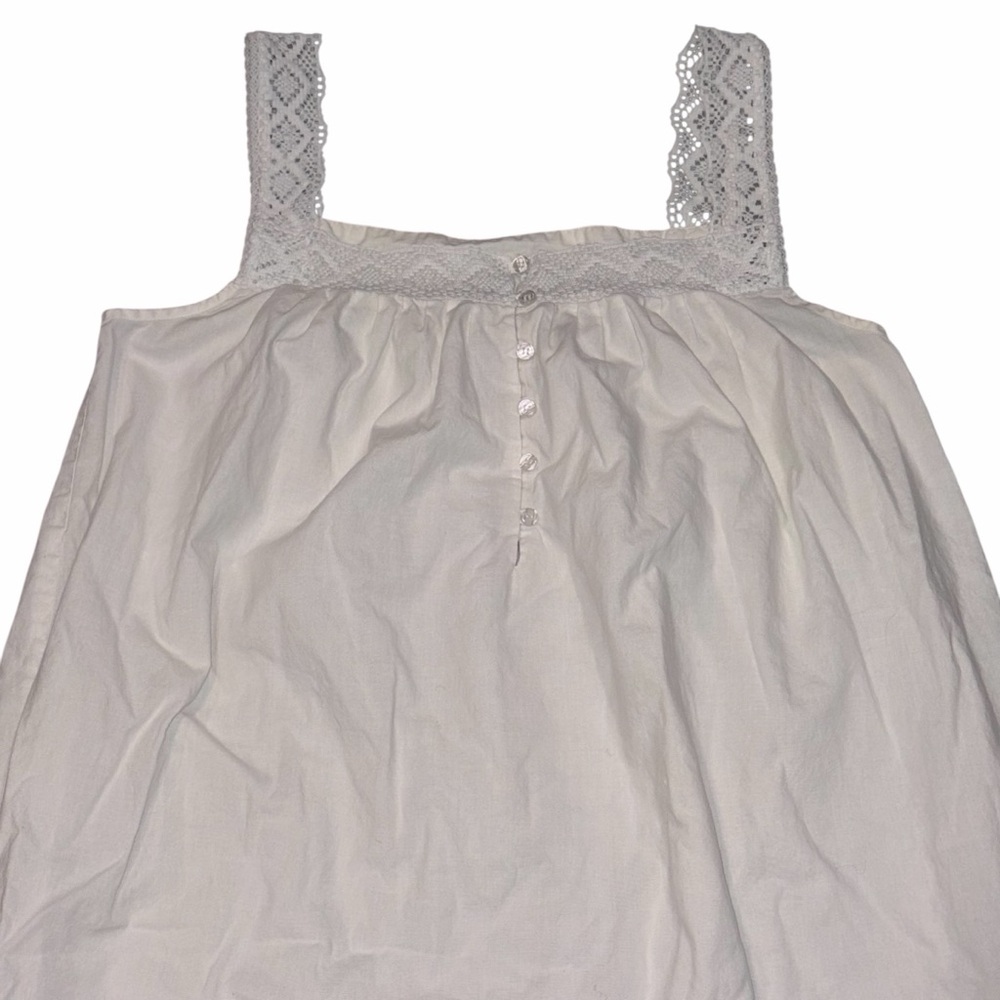 Vintage Victoria’s Secret 90’s White Label Crochet Detail Nightgown Dress Large - Picture 4 of 8